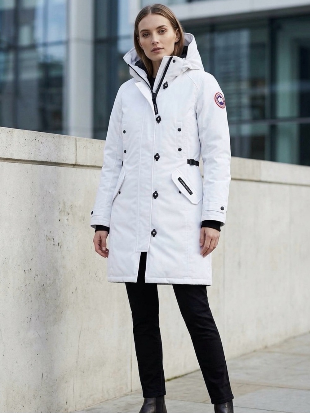 Canada Goose White Kensington Coat - Women’s Down Winter Jacket/Parka Sz. Small